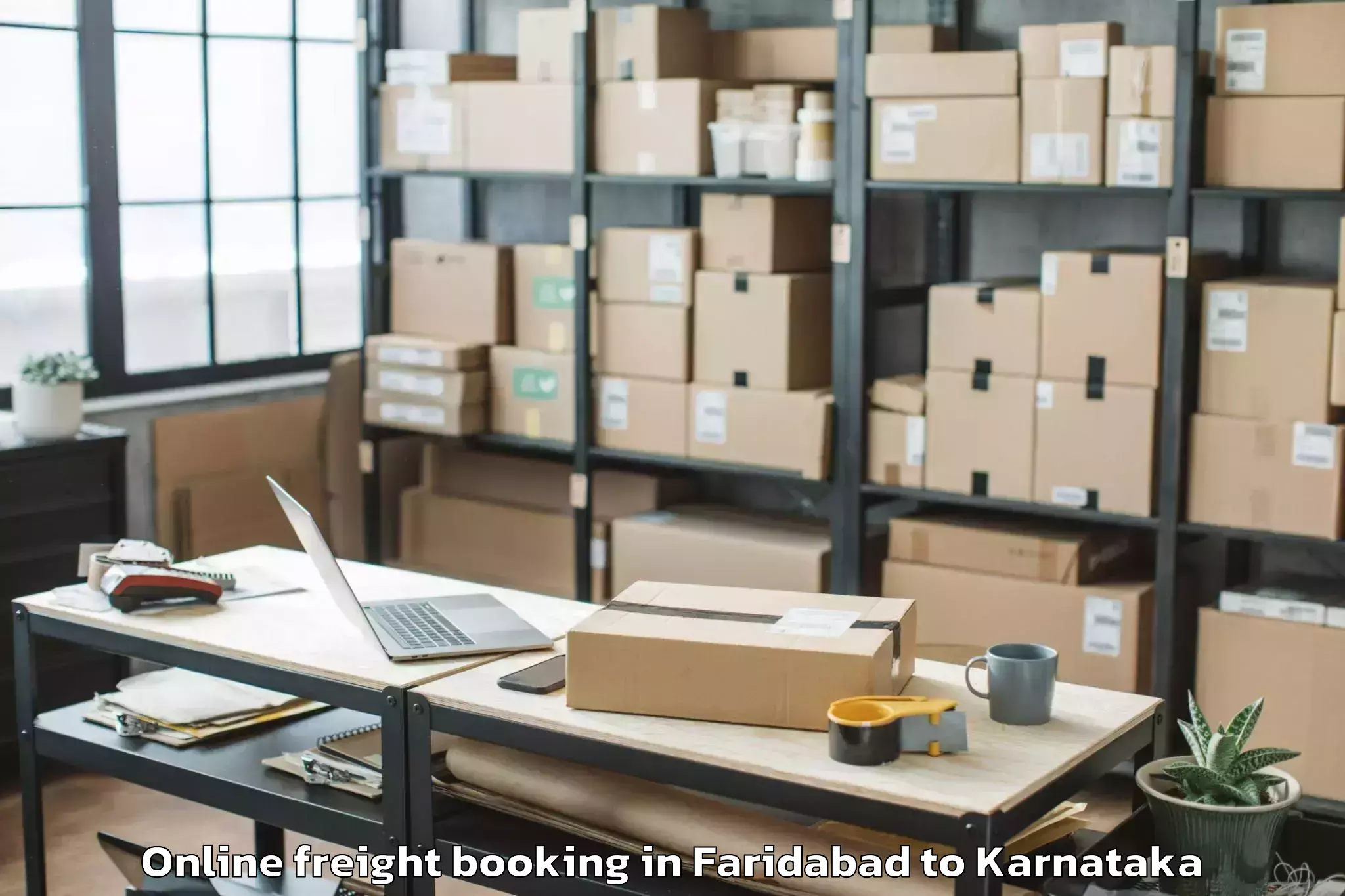 Easy Faridabad to Manvi Online Freight Booking Booking